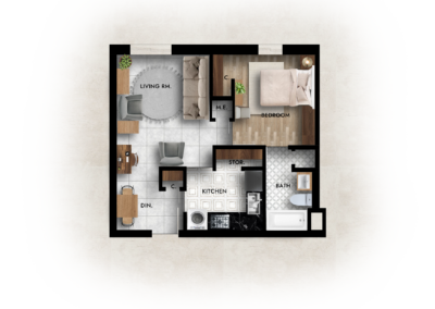 1/BR, ADA, 556 sq. ft.